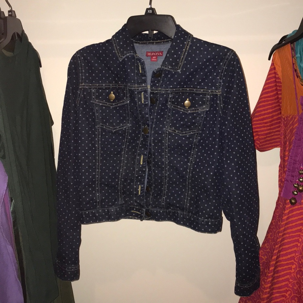 Pola dot Jean jacket
